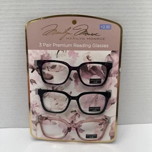Marilyn Monroe 3er Pack Premium Lesebrille Lesebrille +2,50 NEU - Bild 1 von 3