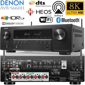 DENON AVR-S660H Network HEOS 5.2 Receiver AirPlay2 Dual WiFi 8K UHD HDR 3D Audio - Bild 1 von 21