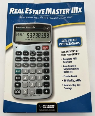 NEW OPEN BOX - Calculated Industries Real Estate Master IIIX Calculator 3405 - Image 1 of 2