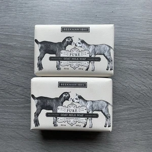 Beekman 1802 Pure GOAT Milk Soap Fragrance Free 9 oz Bar Set of 2 - Picture 1 of 4