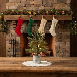 Christmas Ragon House 18" Single Needle Pine Tree in Pail - Picture 1 of 5