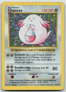 Pokemon TCG Base Set Shadowless Chansey 3/102 Holo Rare - Picture 1 of 2