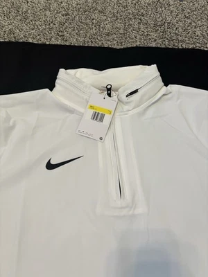 Nike Coaches 1/4 Cremallera Capucha Manga Corta Chaqueta Blanca FJ9548-107 Pequeña Foto 1 de 4