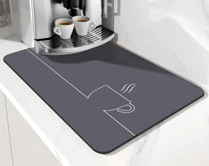 Countertop Absorbent Dish Drying Mats - Rubber Backed, Hide Stain, Fits Under... - Foto 1 di 4