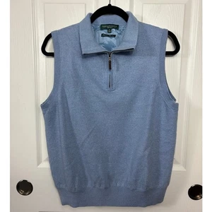 Fairway & Greene Italian Merino Wool Men's Vest Blue Size M - Picture 1 of 6