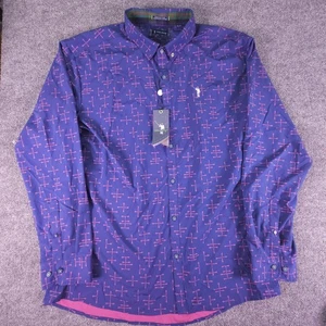 William Murray NEW Button Up Graphic Collared Golf Polo Shirt Men’s XXL - Picture 1 of 12