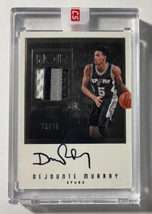 2016-17 Panini Noir DeJounte Murray RC Color Rookie Patch Auto RPA 70/75 - Picture 1 of 2
