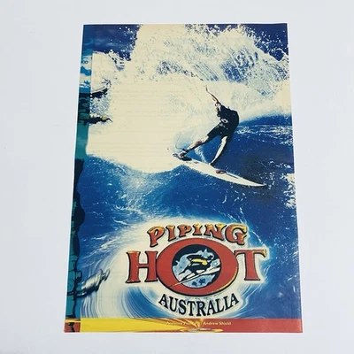Vintage Piping Hot Surf Poster Original 1990s Print Ad Rare Advert + Free Post - image 1 of 4