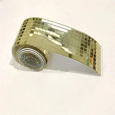 Folhas de mosaico quadradas autoadesivas de vidro com grade de 1 metro 100x4 cm - Imagem 1 de 4