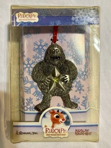 Bomboniere Abominevole Uomo Peltro Decorazione Natalizia Rodolfo Naso Rosso Renna Nuovo - Foto 1 di 2