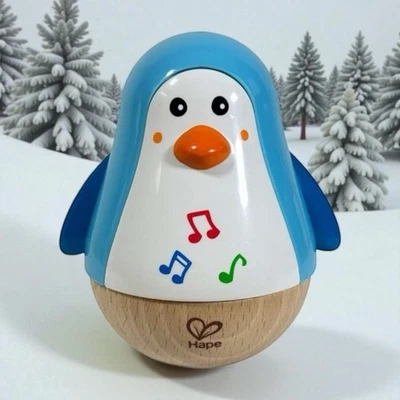 Hape: Penguin Musical Wobbler W/ Tinkling Sounds & Moving Arms As It Waddles - Image 1 of 4