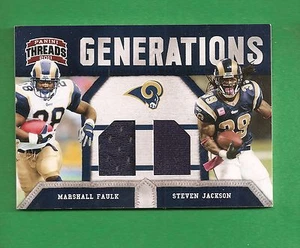 2011 Panini Threads Dual Jerseys MARSHAL FAULK & STEVEN JACKSON /230  Rams - Picture 1 of 1