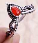 Carnelian 925 Silver Plated Ring of US Size 6.75