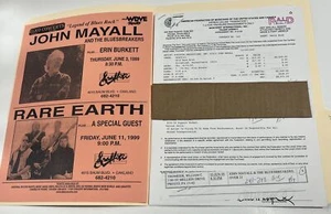 John Mayall Concert Contract 1999 Pittsburgh PA - Picture 1 of 1