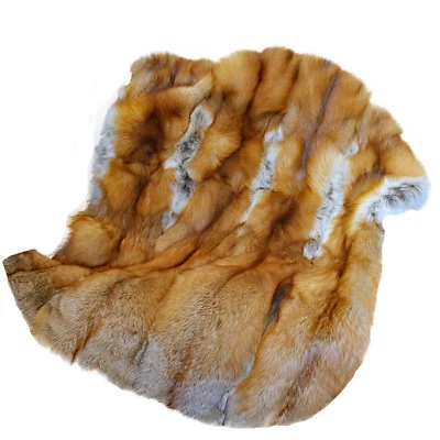 Glacier носить красный лисий мех плед 48 «x 68» fxxrd48x68 - Изображение 1 из 4