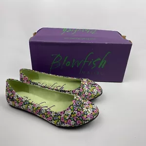 Nuove ballerine Blowfish Décolleté Nella UK 4 EU 37 nere belle floreali slip on - Foto 1 di 12
