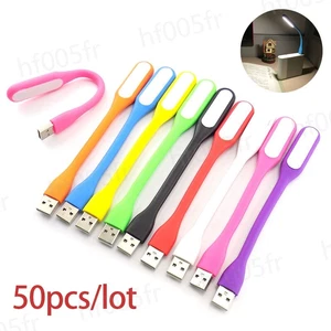 50x USB LED Mini Reading Light Flexible Night Lamp DC 5V for PowerBank Laptop PC - Picture 1 of 6