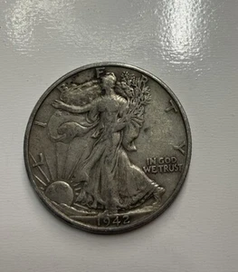1942 S Walking Liberty Half Dollar (inv15) - Picture 1 of 2