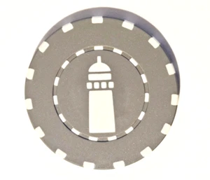 GRAY Chip CABO ROJO LIGHTHOUSE RESORT Casino poker ROULETTE Puerto Rico token - Picture 1 of 6