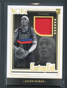 /25 Jalen Duren Rookie Noir Gold Casting Call Memorabilia RC #CCM-JDR 2022-23