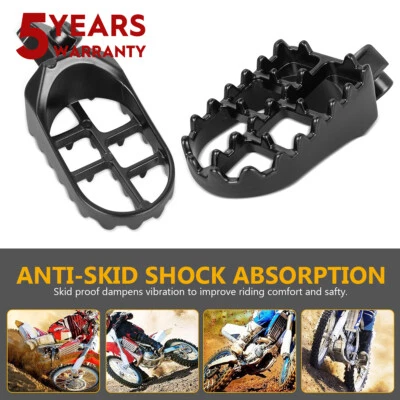 Almohadilla de pedal negra reposapiés ancho grasa para Kawasaki KX250 KLX110 KX80 KDX200 Foto 1 de 4