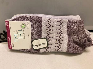 Calcetines de mujer Time and Tru talla 4-10 púrpura suave 3 pares - Imagen 1 de 12