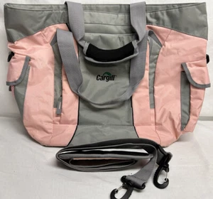 Port Authority Cargill Pink Crossbody & Double Strap Nylon Zip Close Tote Bag - Picture 1 of 4