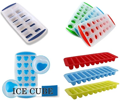 Silicone Ice Cube Trays 3pcPack Stackable Easy-Release BPA Free Cocktail Freezer - Image 1 of 4