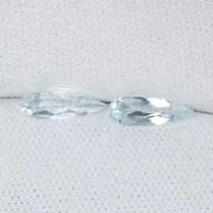 Coppia di pere acquamarina ""blu cielo"" 0,64 cts miglior colore e fuoco naturale...!!!! - Foto 1 di 2