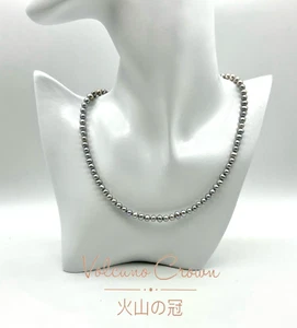5-6mm Grey oval freshwater pearl necklace - Picture 1 of 3
