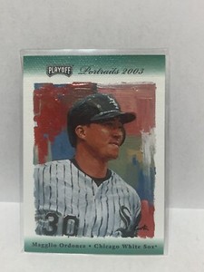 2003 Playoff Portraits All-Star Fanfest GREEN Parallel - Rare MAGGLIO ORDONEZ