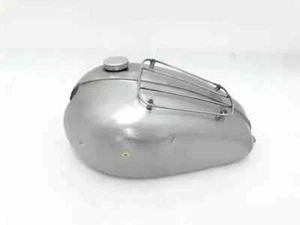 Triumph T120 Bonneville 3.5 Gallon Raw Steel Petrol Tank + Parcel Rack & Cap - Picture 1 of 5