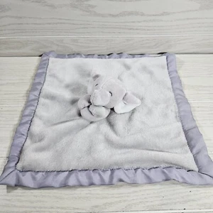 Carters Grey Gray Elephant Lovey Baby Security Blanket Soft Velour Satin Toy - Picture 1 of 4