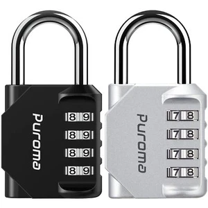 2 Pack Combination Lock 4 Digit Locker Lock Outdoor Waterproof Padlock For Schoo - Picture 1 of 7