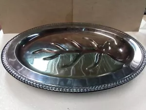 Vintage F. B. Rogers Silver Co. Footed Silver Serving Tray Platter Tree of Life - Bild 1 von 5