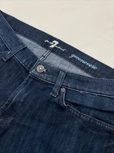 Jeans donna 7 For All Mankind taglia 31 blu Gwenevere elasticizzato skinny denim alla caviglia - Foto 1 di 15