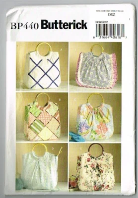 Handbags Bag Pattern Butterick BP440 Six Purse Patterns 2006 Vintage Uncut FF - Image 1 of 2