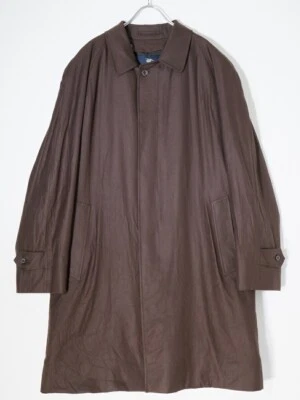 Abrigo Burberry London Shadow Check Lana-Seda Balmacaan Forro Acolchado Marrón Foto 1 de 4