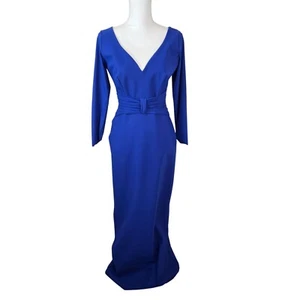 Chiara Boni Maxikleid Damen 44 US 8 Kobaltblau V-Ausschnitt Stretch Event Formell - Bild 1 von 19