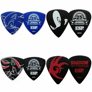 ESP SEGA Sonic & Shadow The Hedgehog 15/25th model Triangle/Teardrop Guitar Pick - Picture 1 of 5