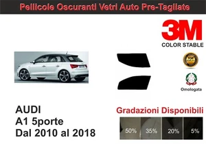 pellicola oscurante vetri pre tagliata audi a1 5p sportback dal 2011-18 kit ant - Imagen 1 de 1