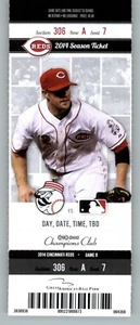2014  Cincinnati Reds TBA Game Full Ticket -   Zack Cozart - Picture 1 of 2