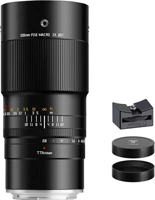 TTArtisan 100mm F2.8 Macro 2X Full Frame MF Lens for E/X/Z/RF/L/EF/GFX/F Mount - Image 1 of 4