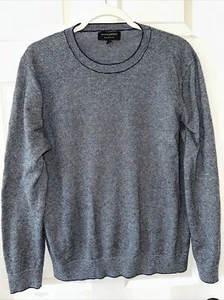 Banana Republic Men's Large Pullover Sweater Blue White Stripe EUC - Picture 1 of 5