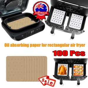 100Pcs Air Fryer Liners Air Fryer Accessories for Ninja Foodi Dual Air Fryer FZ - Picture 1 of 10