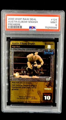 2000 WWF Raw Deal Premiere #124 Stone Cold Steve Austin Elbow Smash PSA 9 POP 1 - Image 1 of 4