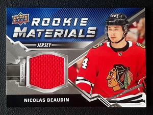 NICOLAS BEAUDIN JERSEY 2020-21 UPPER DECK ROOKIE MATERIALS 20-21 NO RM-NB 14384 - Picture 1 of 2