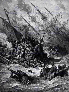 8646 GUSTAVE DORE BATALLA DE LEPANTO EN 1571 1877 DORE Decoración Pared Impresión Póster - Imagen 1 de 7