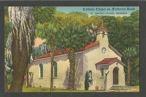 Vintage Postcard - Catholic Capel - St. Simon's Island, GA - Divided Back - Picture 1 of 2