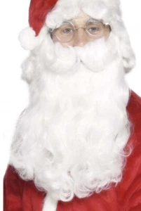 Santa Claus Beard Super Deluxe Adults Father Christmas Fancy Dress Accessory - Picture 1 of 2